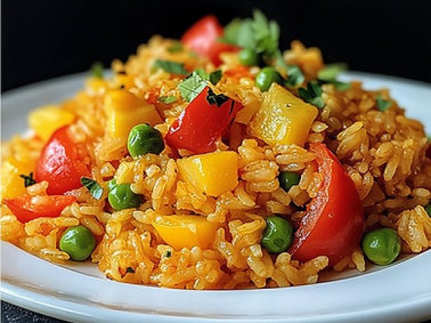 For this Quick and Healthy Adobo Vegetable Paella, we'll use Bomba rice, which is traditionally used in paella, or Arborio rice as an excellent alternative. Both of these short-grain white rice varieties absorb flavours well and maintain a good texture in paella.